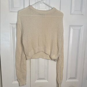 Urban Outfitters Cream Crew Neck Sweater